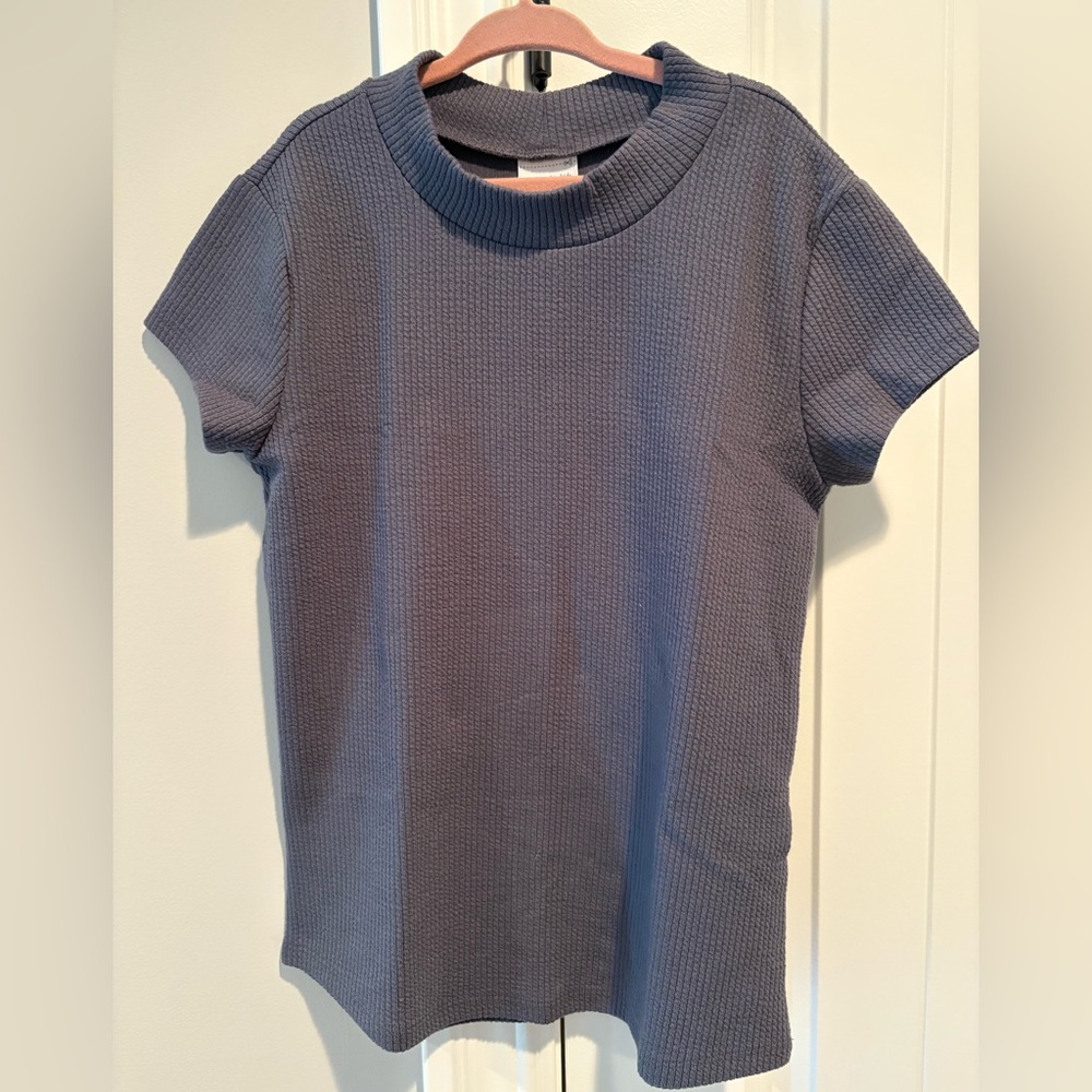 Abercrombie Kids Gray Fitted Ribbed T-Shirt